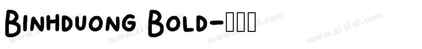 Binhduong Bold字体转换